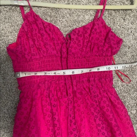 Urban Outfitters Pink Floral Milkmaid Mini Dress Size XS - Picture 10 of 12